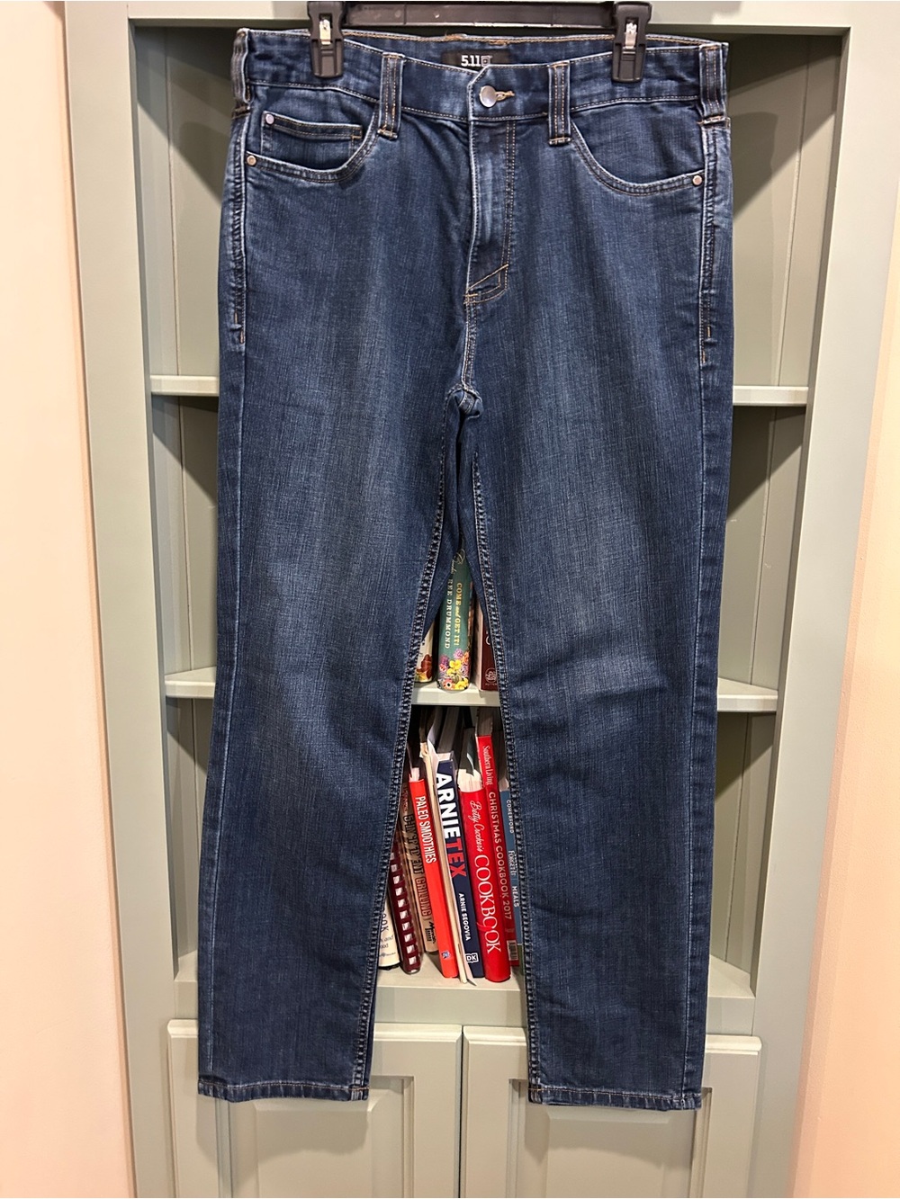 5.11 Tactical Women's Straight-Leg Jeans in Dark Blue Denim